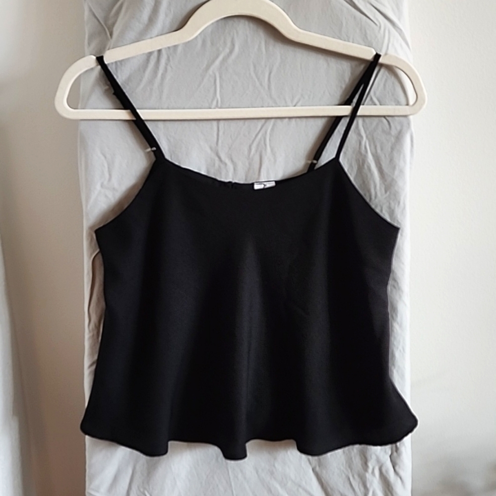 Abound black billowy top with adjustable straps